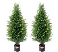VEVOR Albero Topiario Artificiale 91,4 cm Albero Artificiale PE Cipresso 2 Pezzi
