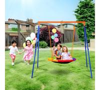 VEVOR Altalena da Esterno per Bambini 1016 mm Altalena da Giardino con Capacità di 199,6 kg con Supporto per Altalena in Metallo con Telaio ad A Resistente e Corda Regolabile, Facile da Montare