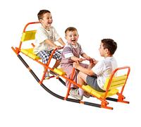 VEVOR Altalena per bambini, capacità di carico di 90 kg, altalena a dondolo in metallo con maniglie, altalena per bambini dai 3 anni in su, attrezzatura da gioco per esterni per prato, cortile,