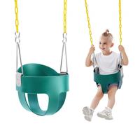 VEVOR Altalena per Bambini con Schienale Alto, Catene Rivestite e Moschettoni, Supporta 68 kg Altalena per Bambini, Altalena Completamente Assemblata per Bambini Uso Interno ed Esterno