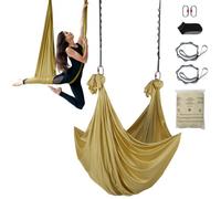 VEVOR Amaca e Altalena per Yoga Aerea, 4,4 iarde, Starter Kit per Yoga Aerea con Tessuto in Nylon da 100 g/m², Hardware Completo e Guida di Installazione Facile, Volo Antigravità per Bodybuilding