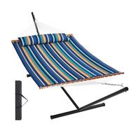 VEVOR Amaca per 2 Persone Capacità Resistente di 480 libbre, Amaca Doppia con Supporto in Acciaio da 12 Piedi e Borsa da Trasporto Portatile e Cuscino, Amaca per Patio Esterno, Cortile, Spiaggia