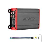 VEVOR Amplificatore Audio Multicanale per Auto a 4 Canali, Amplificatore a Ponte di Classe D max. 4x120 W a 4 Ohm/4x200 W a 2 Ohm Tensione Nominale 14,4 V CC Larghezza Banda 10 Hz-30 kHz per Auto SUV