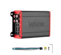 VEVOR Amplificatore Audio Multicanale per Auto a 4 Canali, Amplificatore a Ponte di max. 4x120 W a 4 Ohm/4x200 W a 2 Ohm Tensione Nominale 14,4 V CC Larghezza Banda 10 Hz-30 kHz per Auto SUV