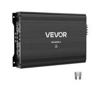 VEVOR Amplificatore Audio per Auto a 4 Canali Potenza a Ponte di Classe AB max. 4x250 W a 4 Ohm/4x 500 W a 2 Ohm, Amplificatore per Veicoli Multicanale 14,4V CC Larghezza di Banda 10 Hz-50 kHz
