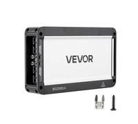 VEVOR Amplificatore Audio per Auto a 4 Canali Potenza a Ponte di max. 4x420 W a 4 Ohm/4x 600 W a 2 Ohm, Amplificatore per Veicoli Multicanale 14,4V CC Larghezza di Banda 15 Hz-30 kHz