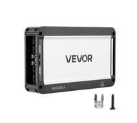 VEVOR Amplificatore Audio per Auto a 4 Canali Potenza a Ponte di Classe D max. 4x420 W a 4 Ohm/4x 600 W a 2 Ohm, Amplificatore per Veicoli Multicanale 14,4V CC Larghezza di Banda 15 Hz-30 kHz