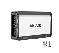 VEVOR Amplificatore Audio per Auto a 4 Canali Potenza a Ponte di Classe D max. 4x500 W a 4 Ohm/4x1000 W a 2 Ohm, Amplificatore per Vericoli Multicanale 14,4V CC Larghezza di Banda 15 Hz-30 kHz