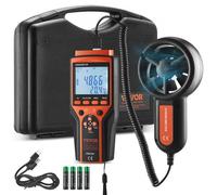 VEVOR Anemometro Digitale Portatile Schermo LED Velocità del Vento da -10℃ - 60℃