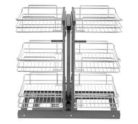 VEVOR YG-XGW-4-9-3 Cieco Angolo Estraibile Organizzatore, Cestini Q195 / cromati, Argento