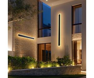 VEVOR Applique da Parete per Esterni, 10 W, 2 Pezzi, Applique da Parete a LED Moderne da 1000 mm, Bianco Caldo 3000 K, IP65 Impermeabile, Luce Multi Direzionale, per Veranda, Garage
