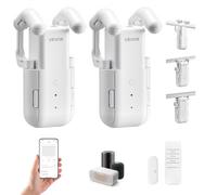 VEVOR Apri Tenda Automatico, Confezione da 2 pezzi APP Telecomando Controllo Vocale, Apri Tenda Compatibile con Alexa e Google Home, per Tende a Pacchetto con Guide a U/I