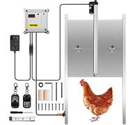 VEVOR Apriporta Automatico per Pollaio da 12V, 30x30CM per Porta Automatica per Pollaio Sensore di Luce del Timer a Infrarossi con 2 Telecomandi, Gabbia per Polli Uso per Tutte Polli Anatre Galline