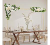VEVOR Arco da Tavolo con Morsetti, Lunghezza e Altezza Regolabile, Supporto per Asta da Tavolo per Feste con Accessori Floreali, Cornice per Palloncini Dorata per Decorazioni Natalizie per Matrimoni