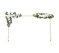 VEVOR Arco da Tavolo con Morsetti, Lunghezza e Altezza Regolabile, Supporto per Asta da Tavolo per Feste con Accessori Floreali, Cornice per Palloncini Dorata per Decorazioni Natalizie per Matrimoni