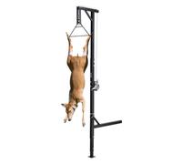 VEVOR Argano per Selvaggina, con Gancio Carico 226,8 kg, Argano per Caccia al Cervo con Ricevitore 50,8 mm, Albero Girevole a 360 Gradi Altezza Regolabile, con Verricello a Padiglione per Scuoiare