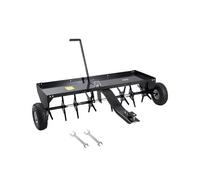 VEVOR Arieggiatore a Spina Trainato 1219,2 mm con Attacco Universale, Arieggiatore Trainato con Punte di Ferro Disposte Alternativamente, Arieggiatore per Prato Trainato per Giardini, Prati, Fattorie