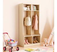 VEVOR Armadietto Aperto Porta Cappotti per Bambini 2 Scomparti Verticali, Armadio Porta Cappotti Scarpe per Spazio Asilo Nido Scuola Materna Camerette per Bambini, Scomparti Superiori Piccoli