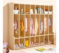 VEVOR Armadietto Aperto Porta Cappotti per Bambini 8 Scomparti, Armadio Porta Cappotti Scarpe per Spazio Asilo Nido Scuola Materna Camerette per Bambini Area Ricezione Scolastica, Mobiletto Armadio