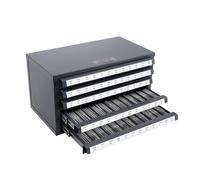 VEVOR Armadietto dispenser per rubinetti, armadio organizer per rubinetti a cinque cassetti per rubinetti in acciaio #2-56-#12-28 con etichette, armadio per rubinetti impilabile a 60 scomparti per