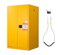 VEVOR Armadietto Porta Estintore per Stoccaggio Liquidi Infiammabili, Armadio per Materiali Infiammabili Capienza ca. 246 L Ripiano Regolabile, in Acciaio Laminato a Freddo e Zincato