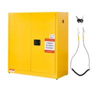 VEVOR Armadietto Porta Estintore per Stoccaggio Liquidi Infiammabili, Armadio per Materiali Infiammabili Capienza ca. 110 L Ripiano Regolabile, in Acciaio Laminato a Freddo e Zincato