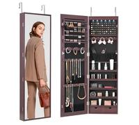 VEVOR Armadietto Portagioie con Specchio da Parete Altezza 1195 mm Marrone