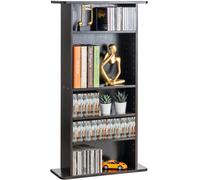 VEVOR Armadietto Portaoggetti Multimediale 5 Livelli Regolabili 240 CD Espresso
