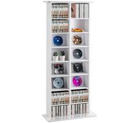VEVOR Armadietto Portaoggetti Multimediale 8 Livelli Regolabili 464 CD Bianco