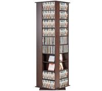VEVOR Torre Multimediale Rotante Armadietto Girevole a 4 Lati 1040 CD Espresso