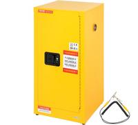 VEVOR Armadio di Sicurezza per Infiammabili, 16 Gal, Armadio di Stoccaggio per Liquidi Infiammabili in Acciaio Laminato a Freddo, 18,1 x 18,1 x 35,4 Pollici Antideflagrante con 2 Ripiani Regolabili