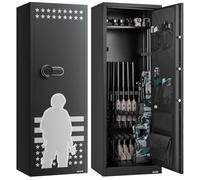 VEVOR Armadio per 10-12 Fucili Cassaforte per Armi da Fuoco con Chiave