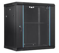 VEVOR Armadio per server di rete 12U, profondità 15,5", contenitore per server rack, capacità di carico massima 200 libbre montato a terra, con pannelli laterali per porte in vetro di bloccaggio, per