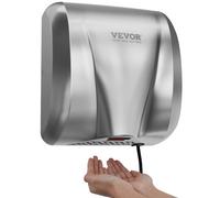 VEVOR Asciugamani Elettrico 1300W Asciugamani Automatico Commerciale per Carichi Pesanti Filtro HEPA ad Alta Velocità in Acciaio Inossidabile 2 Scelte di Potenza per WC Uso Commerciale 325x295x180 mm