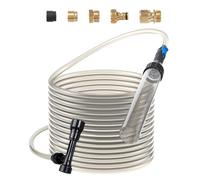 VEVOR Aspiraghiaia per Acquario 9544 x 220 x 58 mm Tubo in PVC 9,1 m Detergente Ghiaia per Acquari, Aspirapolvere per Acquario con Sifone, 3 Tipi di Adattatori in Ottone, per Pulizia di Ghiaia, Sabbia