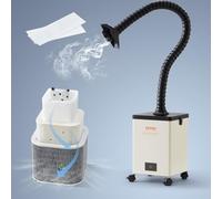 VEVOR Aspirapolvere a vapore di saldatura Ventilatore di lavoro da 150 W Filtro a 3 strati 332 m³/h Assorbente di fumo per saldatura compatto per riparazione di telefoni di saldatura fai da te stampa
