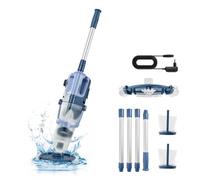 VEVOR Aspiratore Portatile per Piscine 100 L/min Senza Fili con Prolunga, Pulitore Ricaricabile 60 Minuti di Autonomia, per Pulizia Foglie e Detriti Piscine Fuori Terra per Spa e Vasche Idromassaggio
