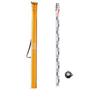 VEVOR Asta di Misurazione 4 m Asta di Misurazione Telescopica Metrica in Alluminio, Scala Bifacciale in CM/MM Asta di Livellamento, Livella a Bolla e Borsa da Trasporto per Misurare Case, Pavimenti