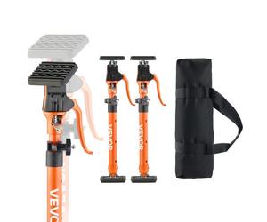 VEVOR Asta di Supporto per Martinetto, 2 Pezzi, Asta di Supporto Rapido Telescopica in Acciaio da 48 a 75 cm, Sistema Regolabile a 3 Mani con Capacità 100 kg per Sollevamento di Cartongesso