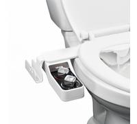 VEVOR Attacco per WC Bidet da 7 mm, Attacco per Sedile WC Ultrasottile con 2 Ugelli Retrattili, Acqua Fredda Calda, Pressione Regolabile, 2 Manopole Rotanti, per Glutei e Lavaggio Intimo