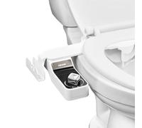 VEVOR Attacco per WC Bidet da 7 mm, Attacco per Sedile WC Ultrasottile con 2 Ugelli Retrattili e Pressione dell'Acqua Regolabile, Spruzzatore di Acqua Fredda non Elettrico, Anteriore e posteriore