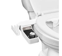 VEVOR Attacco per WC Bidet da 7 mm, Attacco per Sedile WC Ultrasottile con 2 Ugelli Retrattili e Pressione dell'Acqua Regolabile, Spruzzatore di Acqua Fredda non Elettrico, Anteriore e posteriore