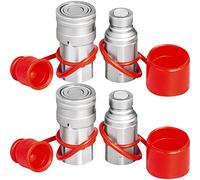 VEVOR Attacco rapido idraulico 1/2" Corpo Accoppiatore idraulico 1/2" NPT Attacco rapido Attacco rapido 2 coppie Attacco rapido idraulico 27,6 MPa 2 coppie