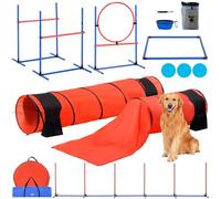 VEVOR Kit di Attrezzatura per Addestramento Agilità per Cani 7 Pz con Ostacoli