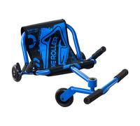 VEVOR Auto Cavalcabile Oscillante per Bambini Portata 68 kg Guida a Zig-Zag, Lunghezza Regolabile su 3 Livelli, Leva del Freno e Ruote Luminose, per Bambini dai 4 Anni, Uso Interno ed Esterno, Blu