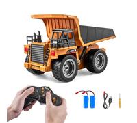 VEVOR Autocarro con cassone ribaltabile telecomandato, 9 Canali, Autocarro con cassone ribaltabile RC 1:18, Veicolo da Costruzione Giocattolo per Bambini dagli 8 anni in su, Autocarro giocattolo