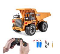 VEVOR Autocarro con cassone ribaltabile telecomandato, 9 Canali, Autocarro con cassone ribaltabile RC 1:18, Veicolo da Costruzione Giocattolo, Cabina in Metallo, Luce, per Bambini 8 Anni in su
