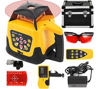 VEVOR Autolivellante Livella Rotante a Laser Colore Giallo a 5 Gradi Portata 500 m, IP54 Resistenza all'Acqua, Livello Laser Impermeabile -20ºC - 45ºC, Raggio Rosso