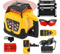 VEVOR Autolivellante Livella Rotante a Laser Colore Giallo a 5 Gradi Portata 500 m, Livello Laser IP54 Resistenza all'Acqua, Livello Laser Impermeabile -20ºC - 45ºC, Laser Rotante con Raggio Rosso