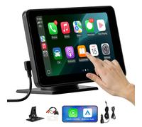VEVOR Autoradio Portatile per Auto Senza Fili, Radio Portatile HD da 177,8 mm con Schermo Tattile per Apple CarPlay e Android Auto, con Telecamera di Retromarcia, Bluetooth, Navigazione GPS
